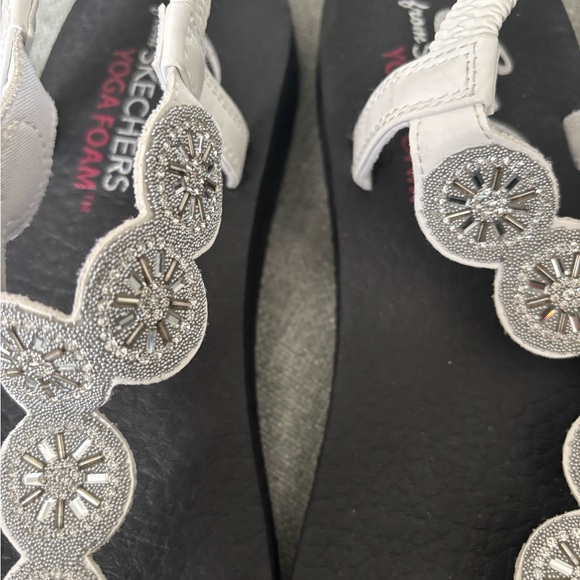 Skechers Women's Silver Embellished Yoga Sandals - Picture 4 of 4